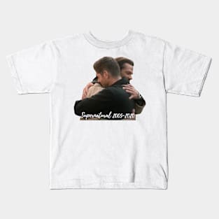 supernatural 2005-2020 sam and dean last hug scene in heaven supernatural finale Kids T-Shirt